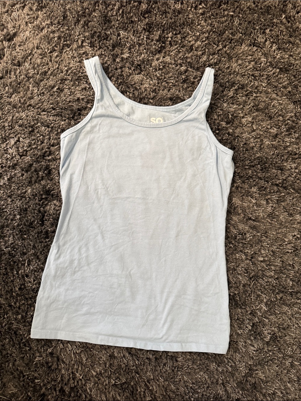 SO Baby Blue Stretch Tank- Size Large